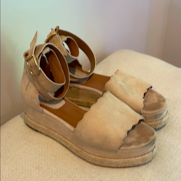 Chloe suede Lauren espadrille wedges - Picture 2 of 6